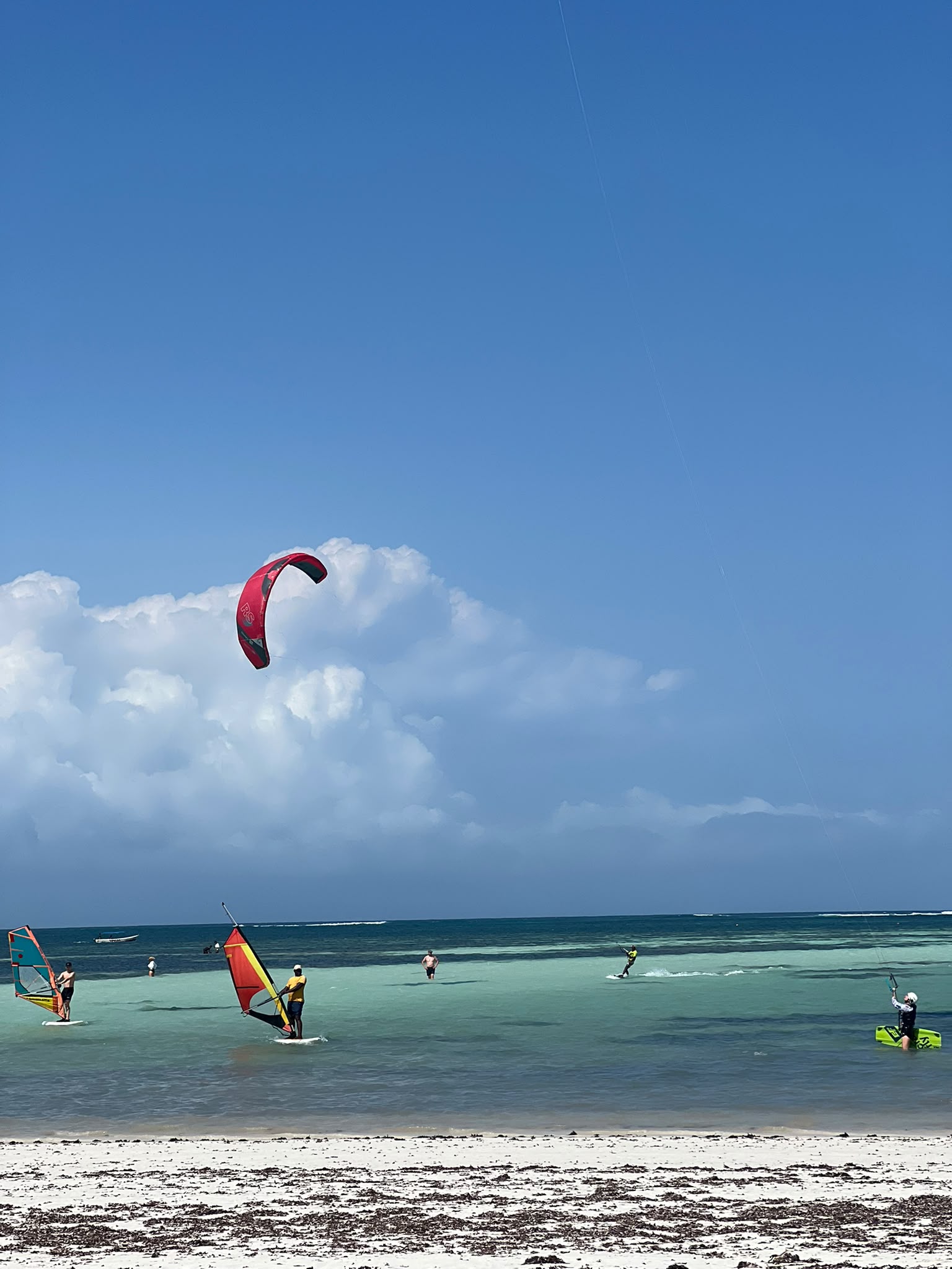Kitesurfing at Diani beach